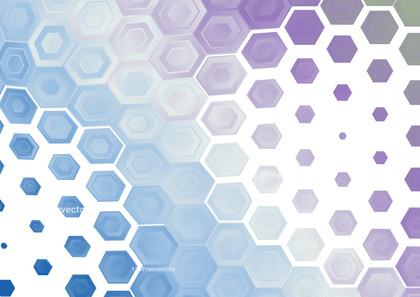 Blue Purple and White Hexagon Shape Background Vector Art