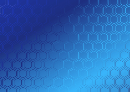 Blue Gradient Hexagon Background