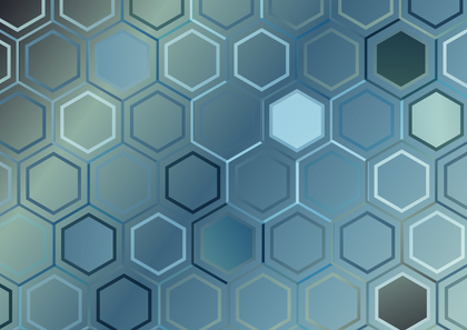 Blue Gradient Geometric Hexagon Background