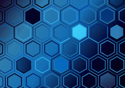 Dark Blue Gradient Hexagon Background Vector Art