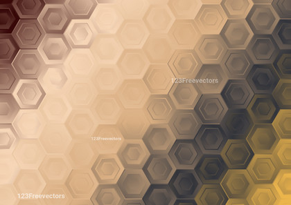 Abstract Brown Gradient Hexagon Shape Background Illustrator