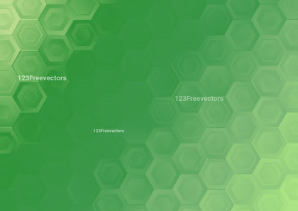 Green Gradient Geometric Hexagon Background