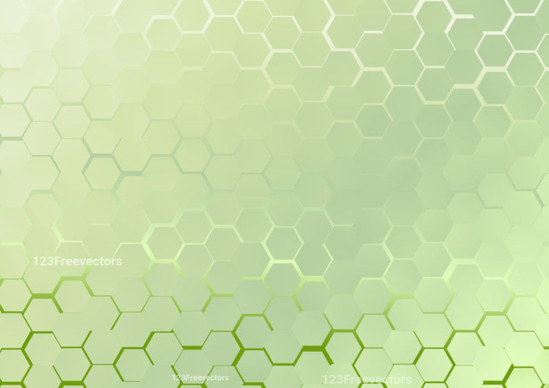 Pastel Green Gradient Geometric Hexagon Pattern Background Vector Illustration