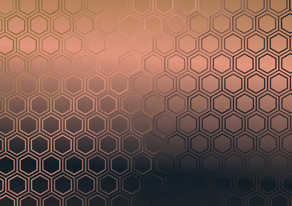 Black and Brown Gradient Hexagon Pattern Background