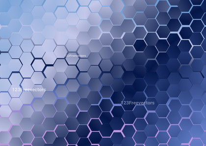 Blue and Grey Gradient Geometric Hexagon Background Vector Image