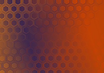 Blue and Orange Gradient Hexagon Shape Background Illustrator