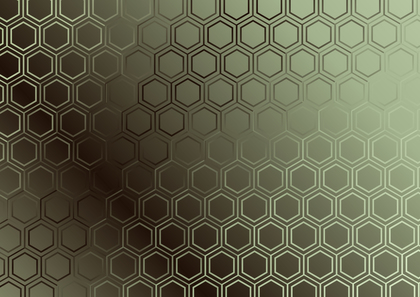 Brown and Green Gradient Geometric Hexagon Pattern Background