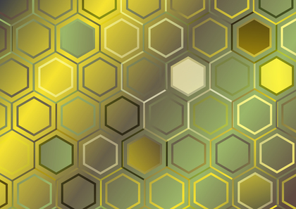 Green and Yellow Gradient Geometric Hexagon Pattern Background