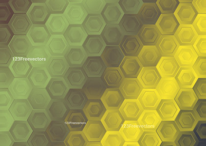 Green and Yellow Gradient Geometric Hexagon Background