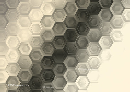 Grey and Beige Gradient Hexagon Shape Background