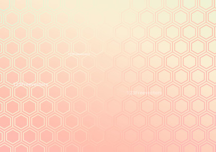 Pink and Beige Gradient Hexagon Pattern Background Vector Illustration