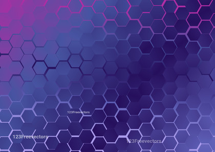 Pink and Blue Gradient Hexagon Shape Background Illustration
