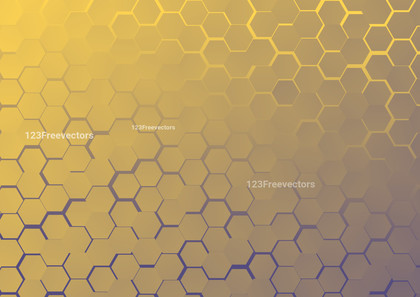 Abstract Purple and Yellow Gradient Hexagon Shape Background