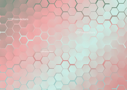 Red and Blue Gradient Hexagon Background Vector Image