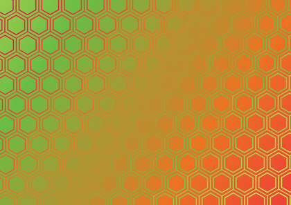 Abstract Red and Green Gradient Hexagon Background Vector Art