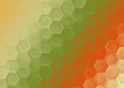 Abstract Red and Green Gradient Hexagon Shape Background Graphic