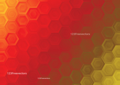 Abstract Red and Green Gradient Geometric Hexagon Pattern Background