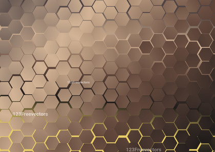 Yellow and Brown Gradient Hexagon Shape Background