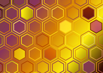 Pink Gold and Orange Gradient Hexagon Shape Background Image