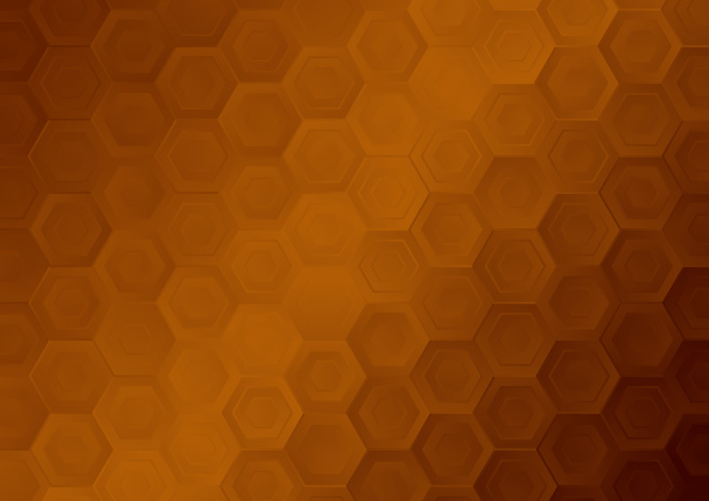 Copper Color Honeycomb Pattern Background