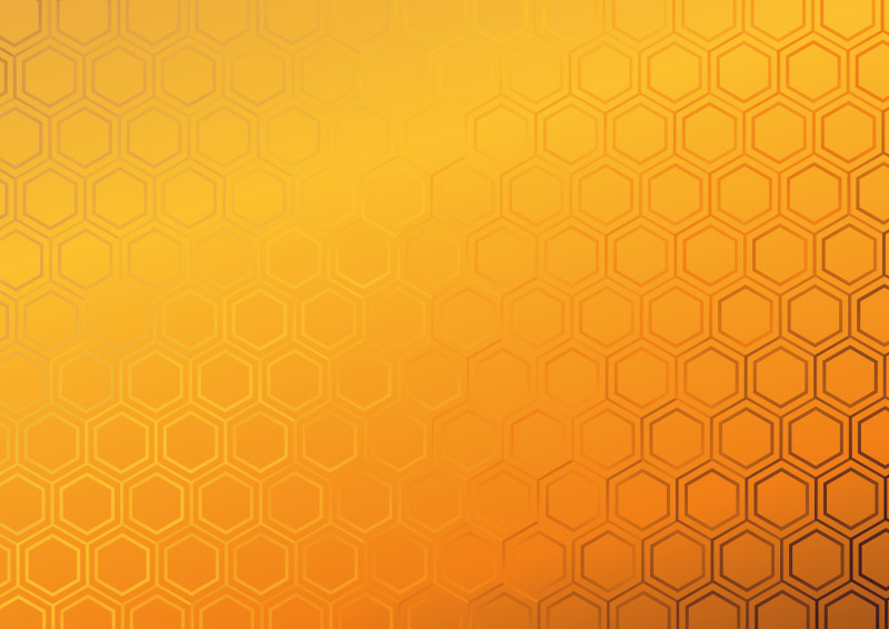 Orange Honeycomb Pattern Background