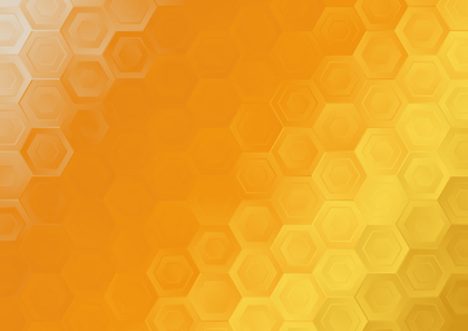 Orange Honeycomb Pattern Background Vector Illustration