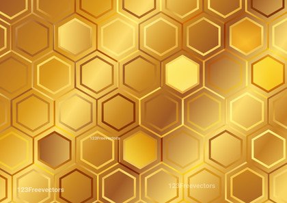 Gold Honeycomb Pattern Background Design