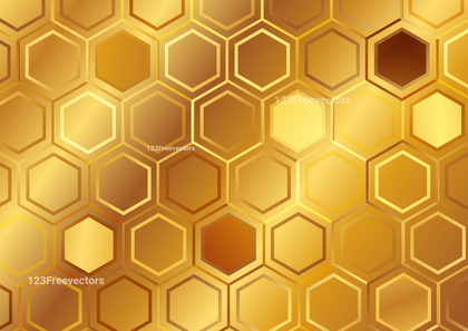 Gold Honeycomb Pattern Background Image