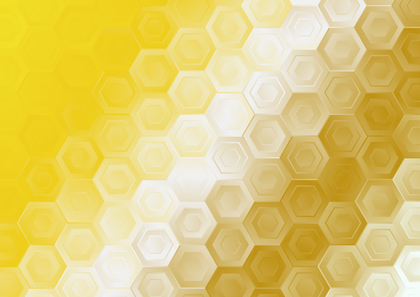 Yellow and White Honeycomb Pattern Background