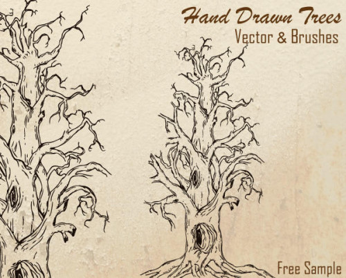 Free Hand Drawn Tree Vector