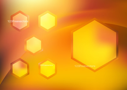 Orange Hexagon Shape Background