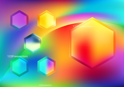 Colorful Modern Hexagon Background