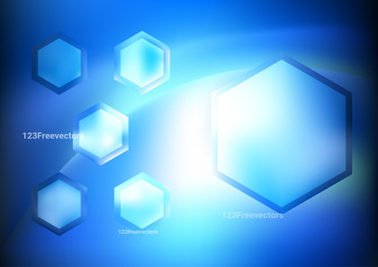Blue and White Modern Hexagon Background Design