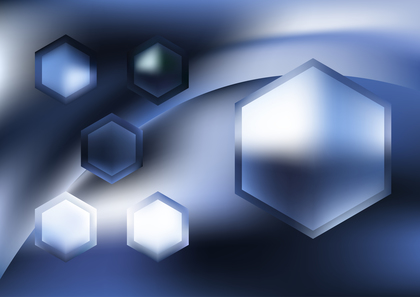 Blue and White Modern Hexagon Background