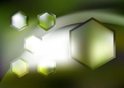 Green and White Modern Hexagon Background