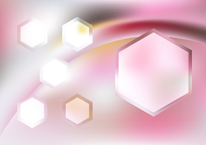 Pink and White Hexagon Shape Background