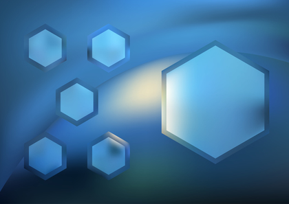 Blue and Beige Modern Hexagon Background Vector Illustration