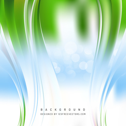 Abstract Blue Green Wavy Background