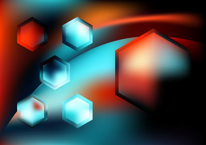 Black Red and Blue Hexagon Shape Background