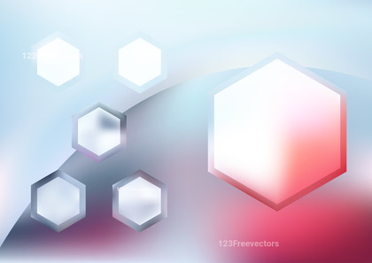 Pink Blue and White Modern Hexagon Background Vector Image