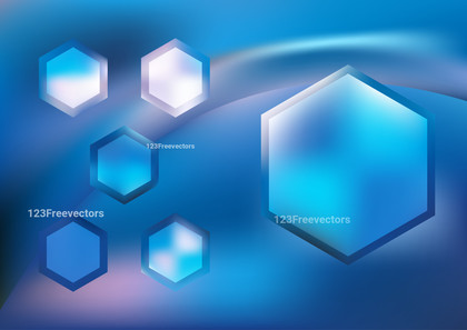 Pink Blue and White Hexagon Shape Background Illustrator