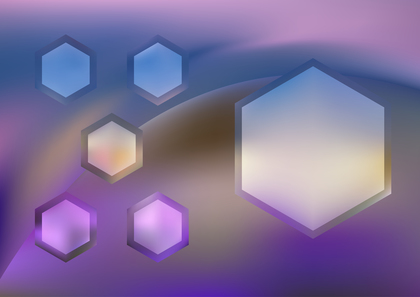 Purple Brown and Blue Modern Hexagon Background Graphic