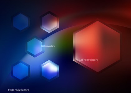 Red Green and Blue Hexagon Shape Background