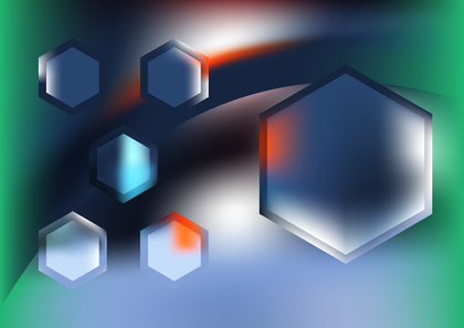 Red Green and Blue Modern Hexagon Background Vector Image