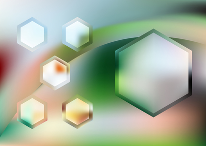 Red Green and Blue Modern Hexagon Background