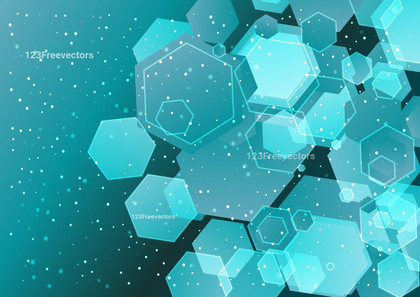 Turquoise Hexagon Shape Background Illustrator