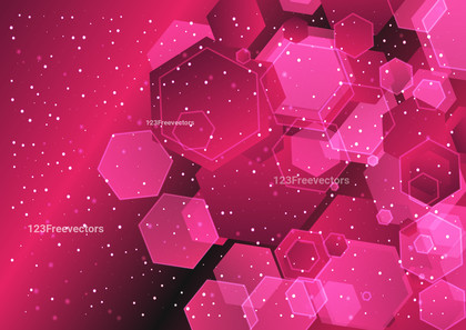 Magenta Hexagon Shape Background