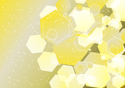 Yellow and White Random Hexagon Modern Background Illustrator