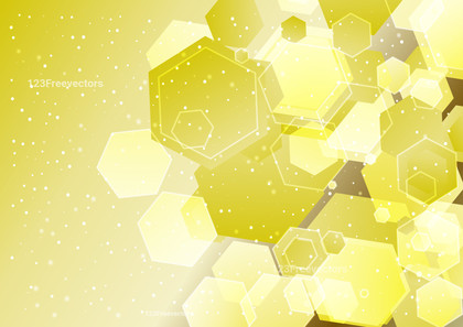 Yellow and White Random Hexagon Shape Background Vector Illustration