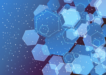 Blue and Purple Hexagon Shape Background Image